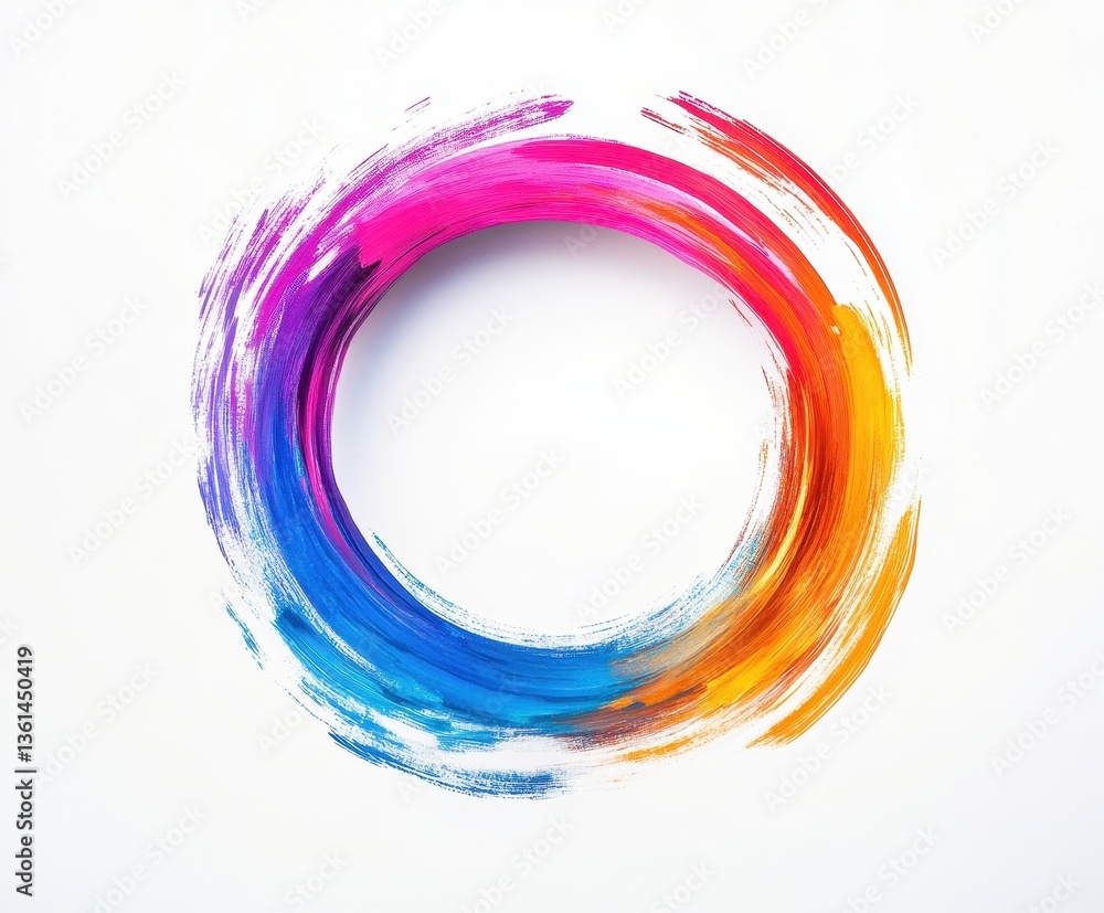 Colorful Circle: An abstract visual of a rainbow-colored circle, evokes creativity, design, and artistic expression. Colorful Circle: An abstract visual of a rainbow-colored circle, evokes creativity, design, and artistic expression.
