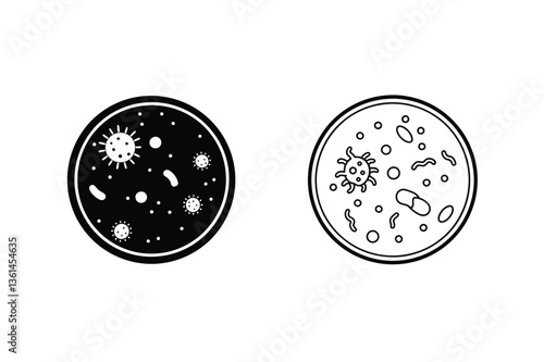 Microbial Cultures Bacteria, Viruses, Petri Dishes, Microbiology, Science