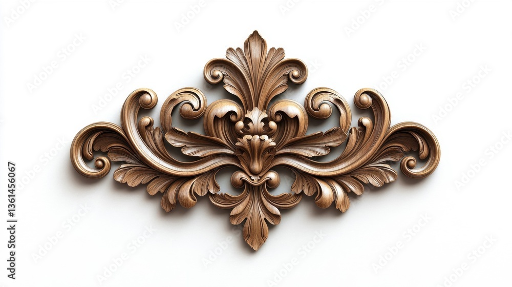Intricate Gilded Decorative Element for Classic Design Intricate Gilded Decorative Element for Classic Design