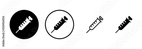 Syringe icon logo design. injection sign and symbol.vaccine icon