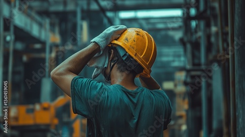 Hard Labor: A Construction Worker Takes a Break