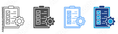 Project Management Icon Set Multiple Style Collection