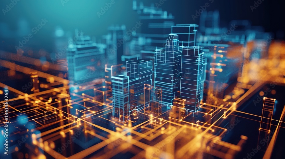 Fototapeta premium Unleashing the Potential of 3D Technology Background Model Resources: A Comprehensive Exploration