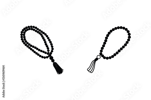 Black Tabaha Prayer Beads Islamic Spirituality Religious Accessory