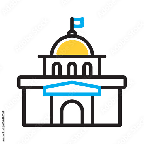 Vector multi color icon for Governance