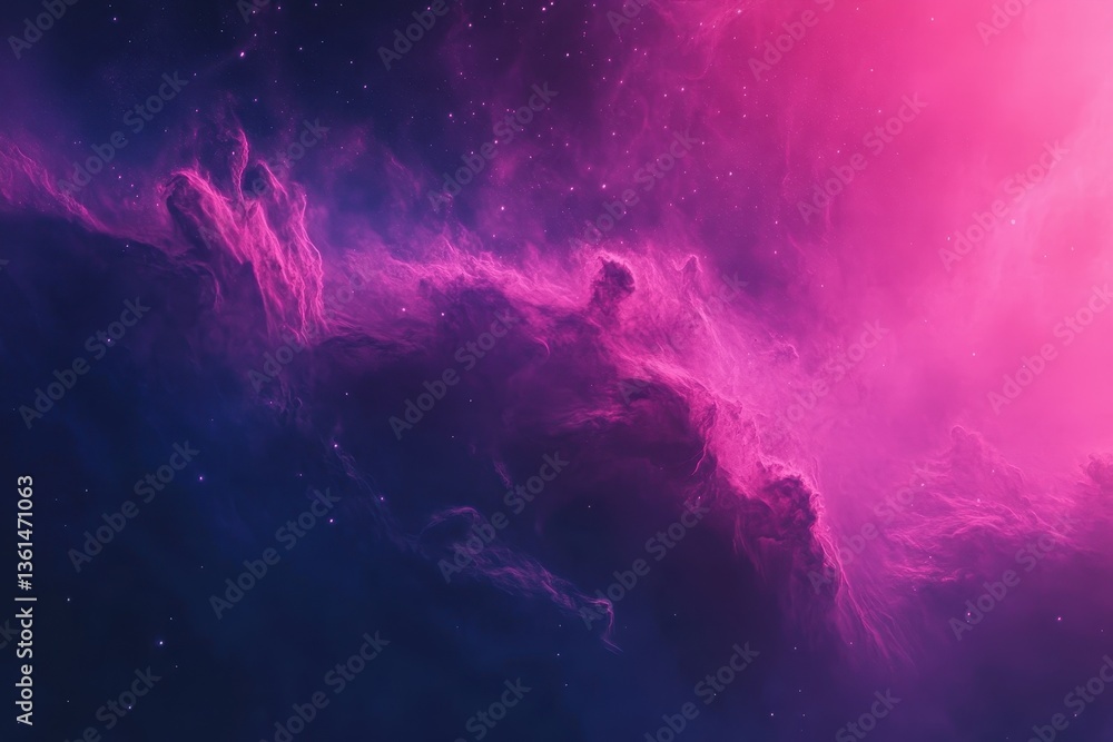 Fototapeta premium Vibrant nebula unveils cosmic wonders in a captivating expanse of space, nebula space background