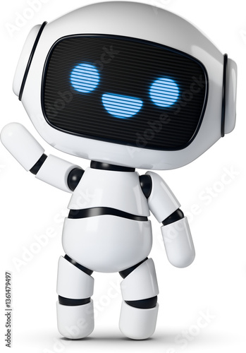 Friendly cute robot