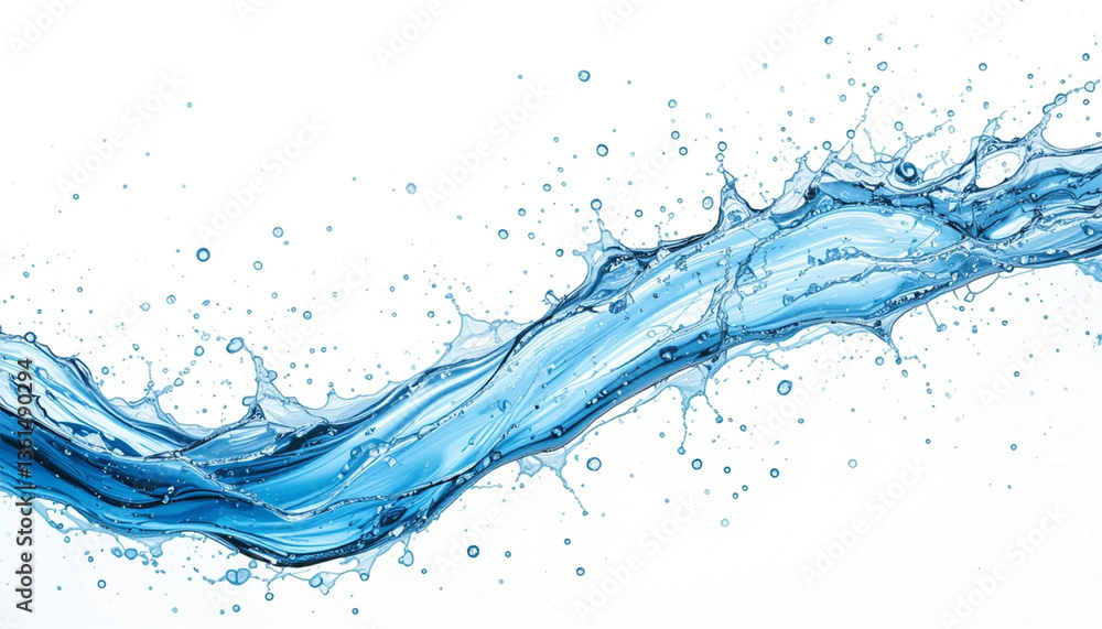 water splash isolated on white water splash isolated on white