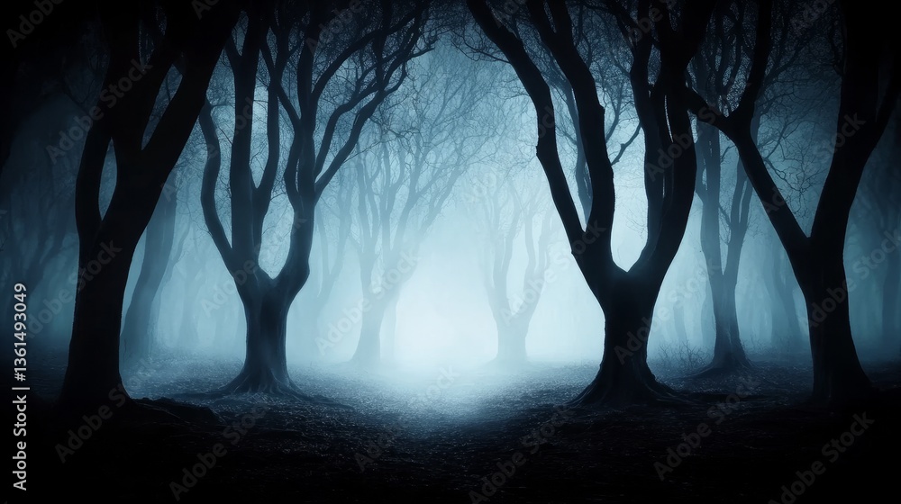 Naklejka premium Wildfire devastation in a dying forest the impact of dead trees in a dry environment