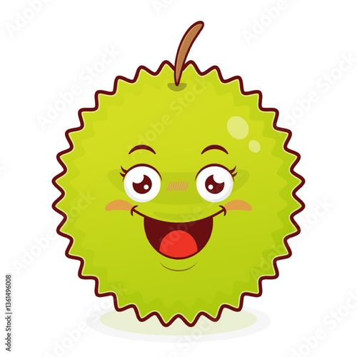 durian playful face cartoon cute