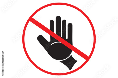 Hand stop icon set vector illustration for web, ui, and mobile apps,