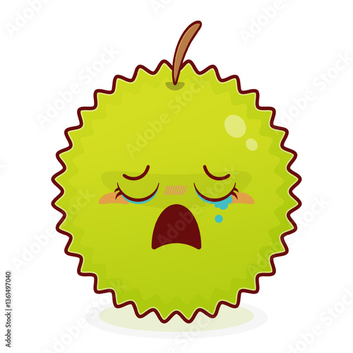 durian crying face cartoon cute