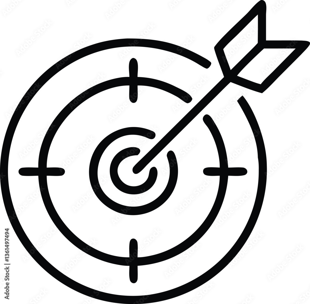 Black and white goal vector icon Black and white goal vector icon