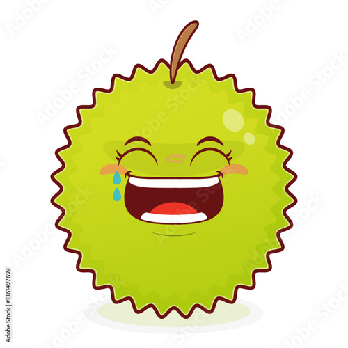 durian laughing face cartoon cute