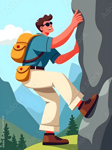 Rock climbers' adventure