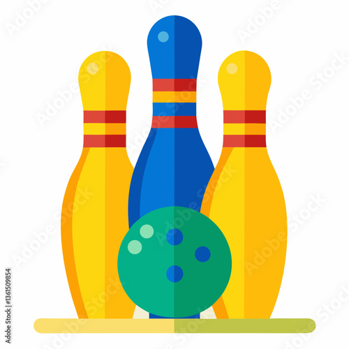 bowling ball and pins