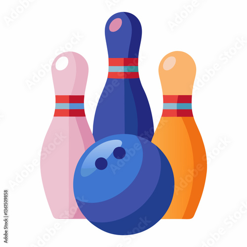 bowling ball and pins
