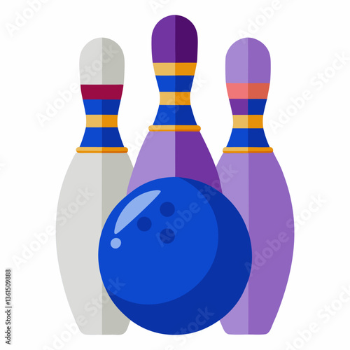 bowling ball and pins