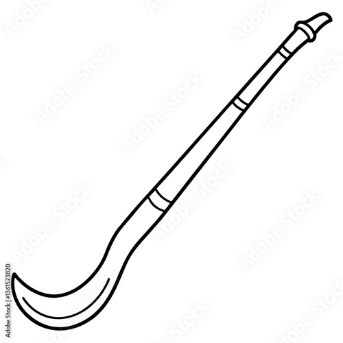 Didgeridoo line art vector illustration 