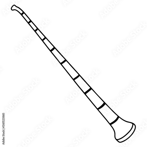 Didgeridoo line art vector illustration 