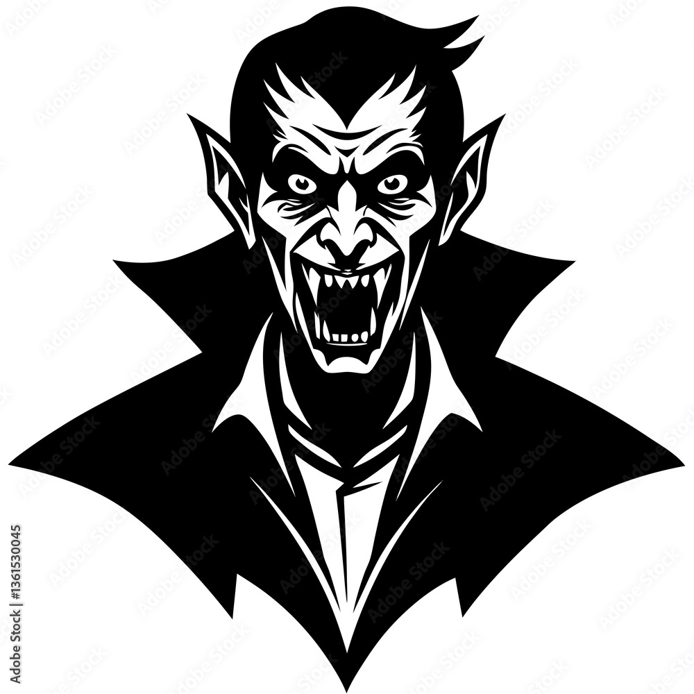 Scary Halloween Monster and Skull Vector Illustration with Zombie, Evil Face, Tribal Design, Horror and Gothic Elements Scary Halloween Monster and Skull Vector Illustration with Zombie, Evil Face, Tribal Design, Horror and Gothic Elements
