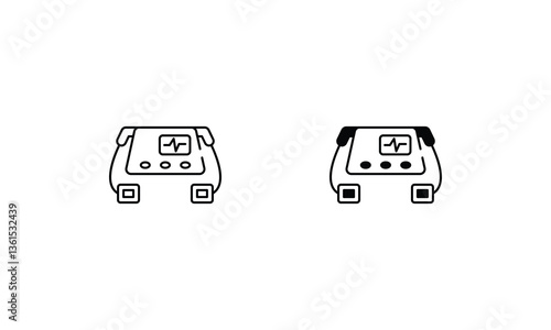 Cardica Machine icons set vector stock illustration