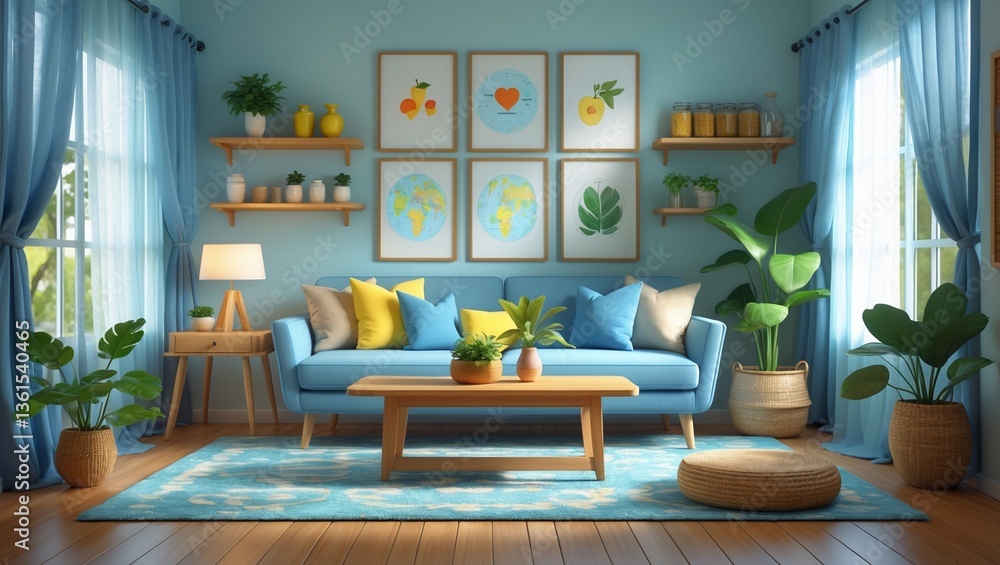 Fototapeta premium Creative Home Interior: Perfect Living Room Inspiration