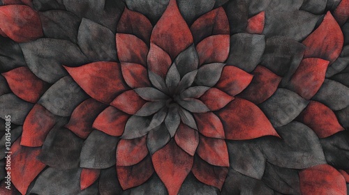 Wallpaper Mural Abstract floral pattern, symmetrical design, digital art. Possible use Background image, wallpaper Torontodigital.ca