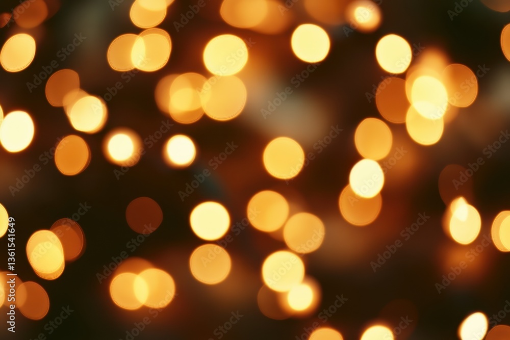 Obraz premium Warmth and Brilliance: A symphony of luminous orbs dances across the scene, creating a mesmerizing spectacle of soft focus and radiant energy. Capturing the pure joy of celebration. 