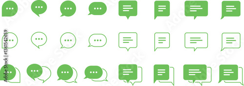 チャット吹き出しのアイコンセット