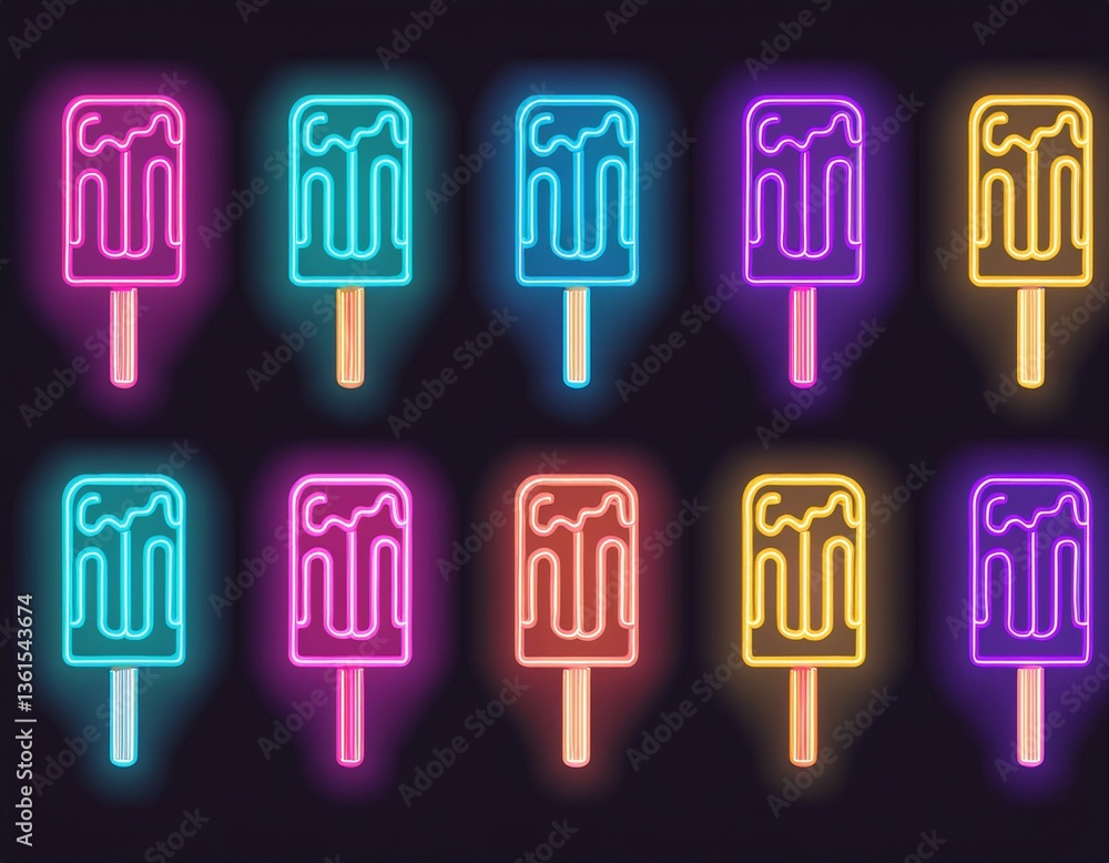 夜のネオンみたいなアイス