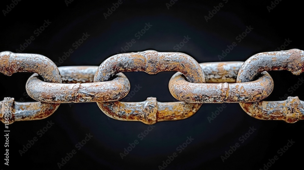 Rusty Chain Links: A Close-Up Study of Texture and Time Rusty Chain Links: A Close-Up Study of Texture and Time