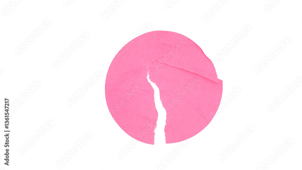 pink round adhesive paper sticker label isolated on transparent background pink round adhesive paper sticker label isolated on transparent background