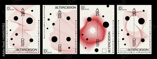 Swiss Style. Artworks, posters inspired postmodern of vector abstract dynamic symbols with bold geometric shapes, useful for web background, art design, magazine front page, cover artwork.