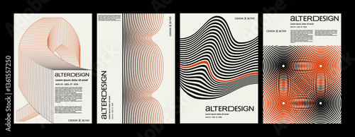 Swiss Style. Artworks, posters inspired postmodern of vector abstract dynamic symbols with bold geometric shapes, useful for web background, art design, magazine front page, cover artwork.