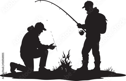 Fisherman & Outdoor Adventure Vector