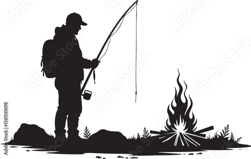 Fisherman & Outdoor Adventure Vector