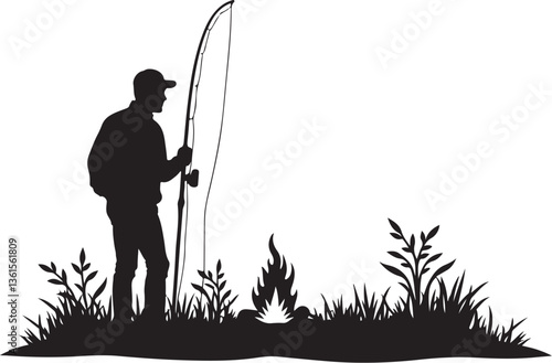 Fisherman & Outdoor Adventure Vector