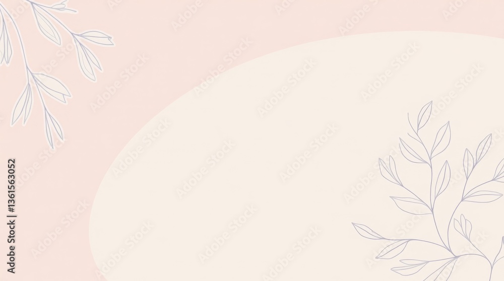 Soft and elegant botanical illustration featuring delicate leaves on a pale pink background. Ideal for modern home decor, stationery, or lifestyle products. Soft and elegant botanical illustration featuring delicate leaves on a pale pink background. Ideal for modern home decor, stationery, or lifestyle products.