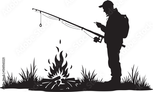 Fisherman & Outdoor Adventure Vector