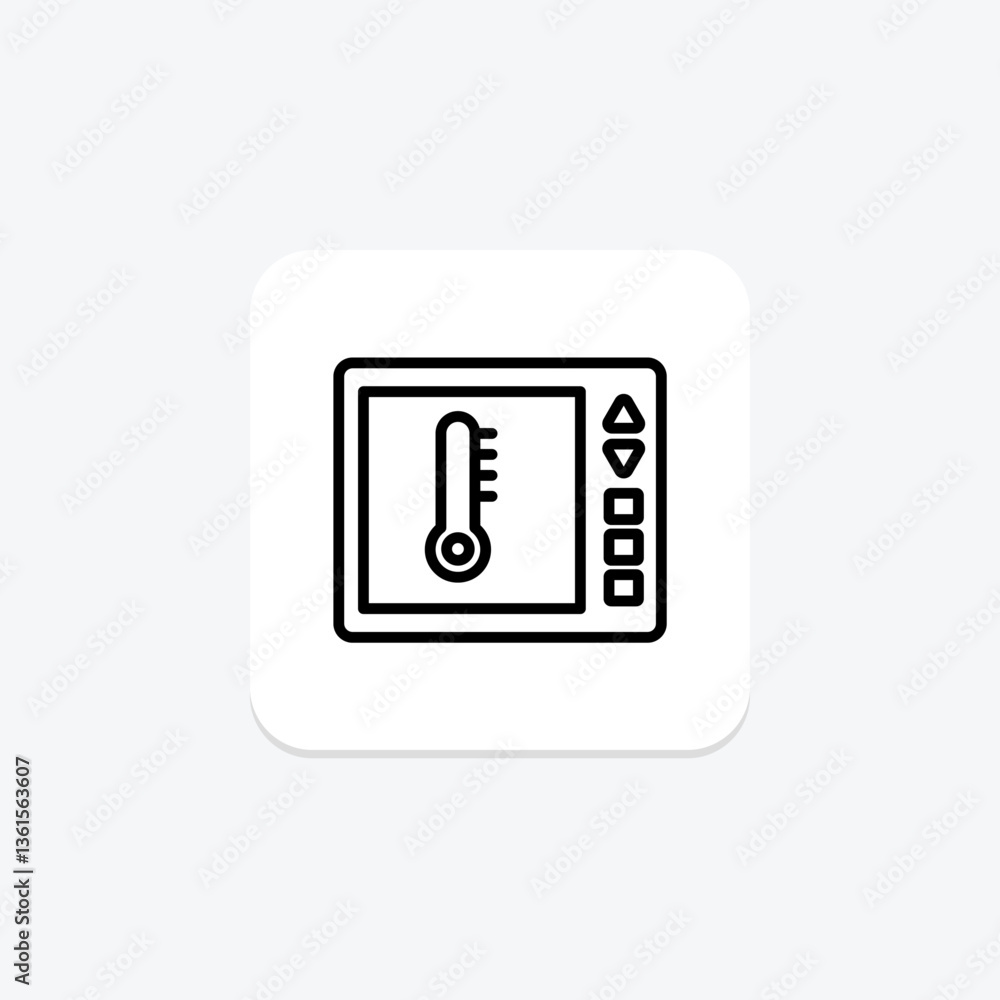 Smart Thermostat, vector, pixel perfect, illustrator file