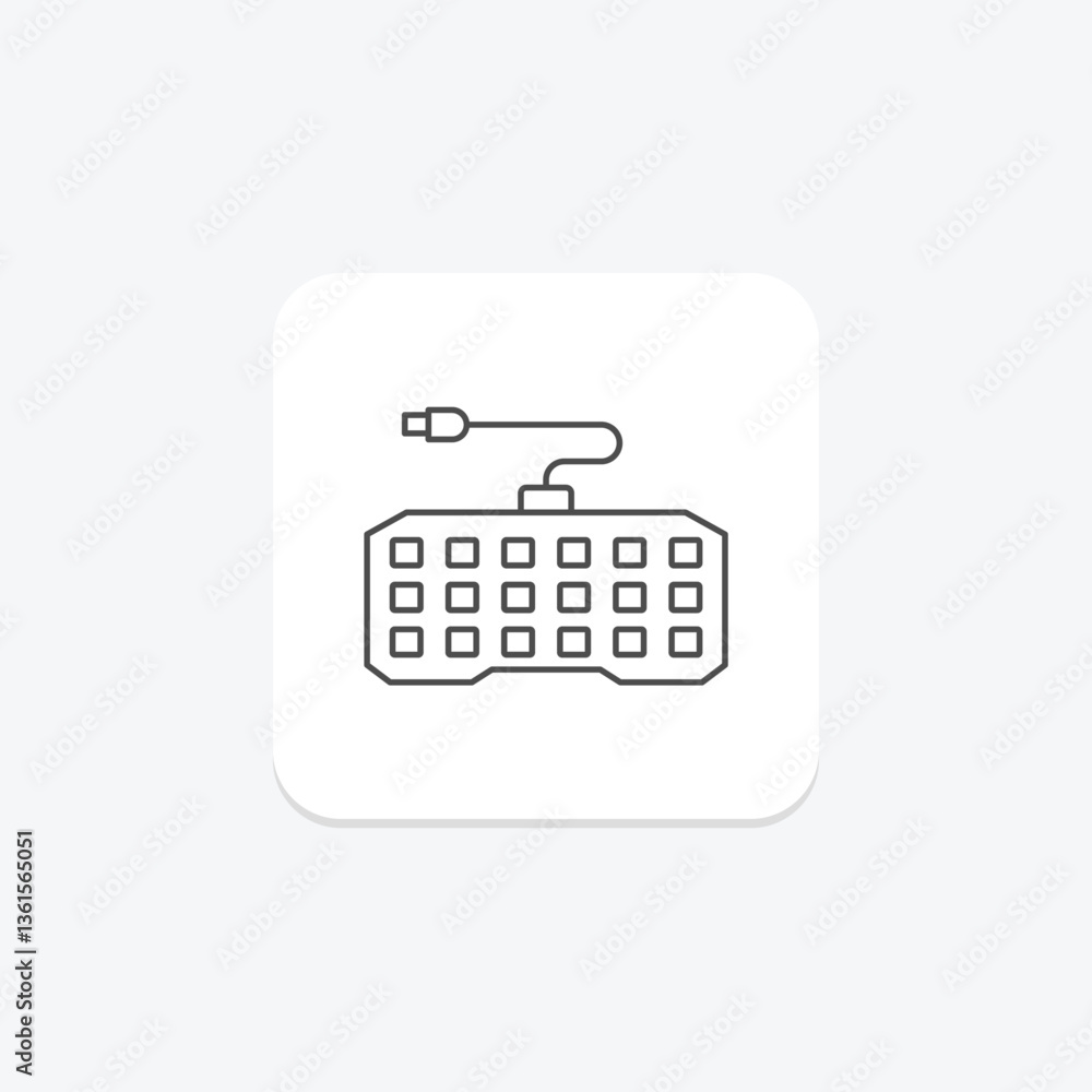 Mechanical Keyboard, vector, pixel perfect, illustrator file Mechanical Keyboard, vector, pixel perfect, illustrator file