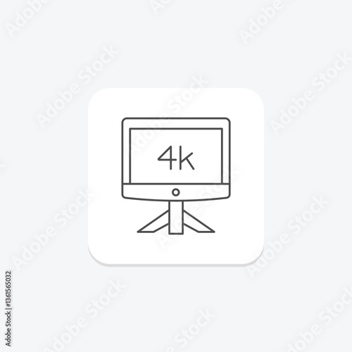 4k Monitor, vector, pixel perfect, illustrator file