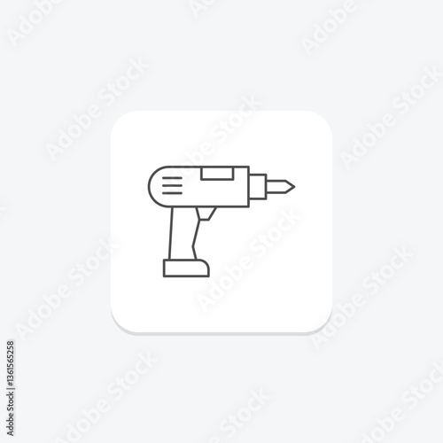 Hand Drill, vector, pixel perfect, illustrator file