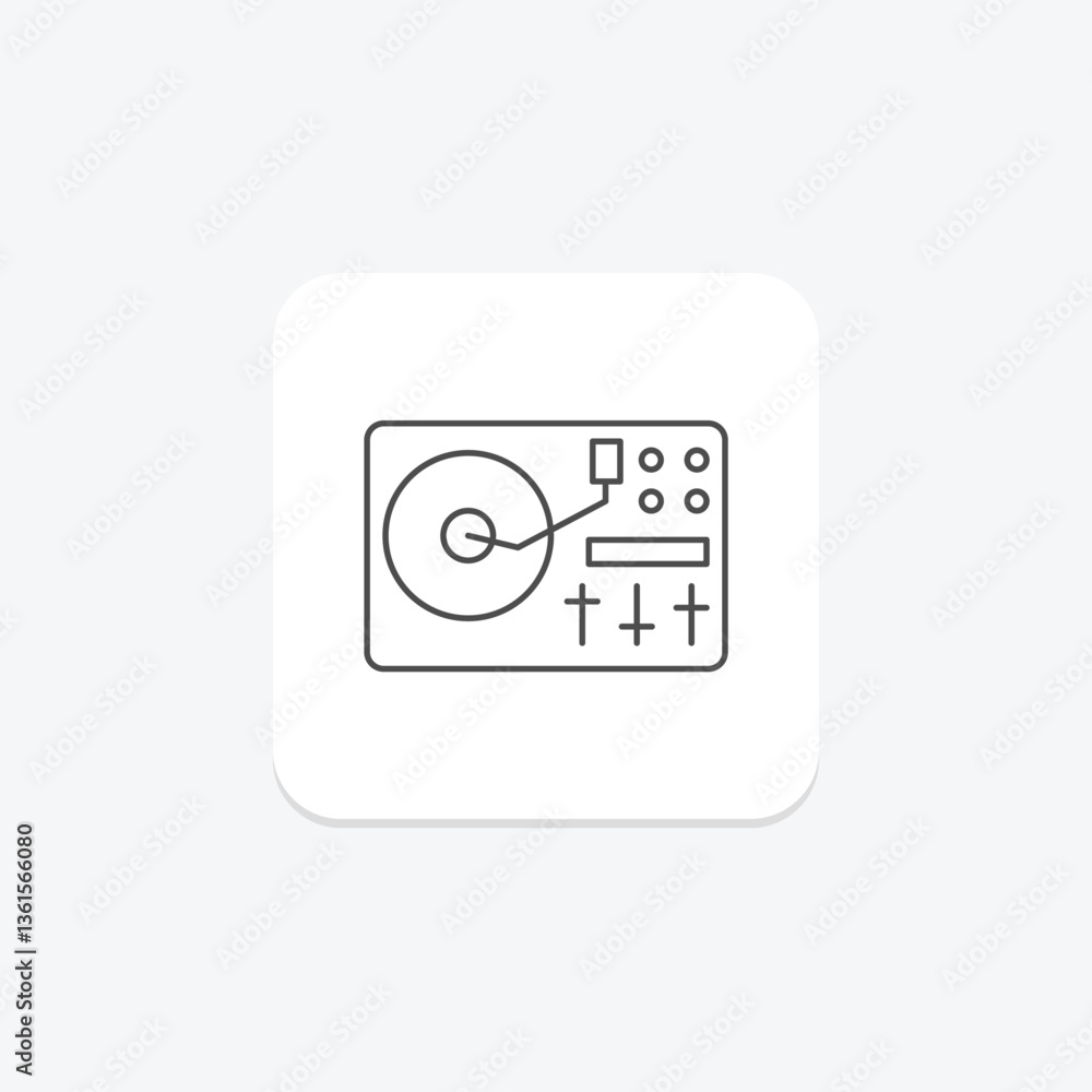 Turntable, vector, pixel perfect, illustrator file Turntable, vector, pixel perfect, illustrator file