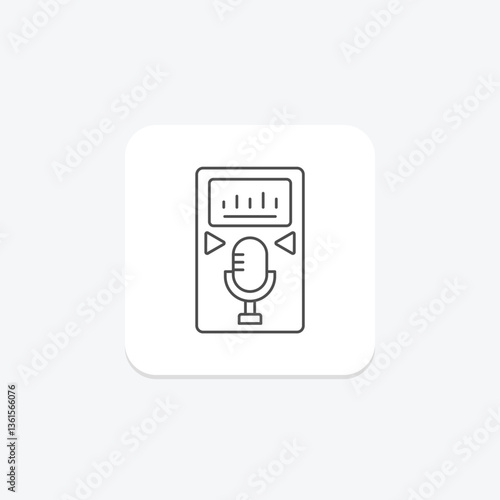 Voice Recorder, vector, pixel perfect, illustrator file