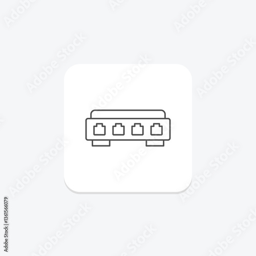 Network Switch, vector, pixel perfect, illustrator file