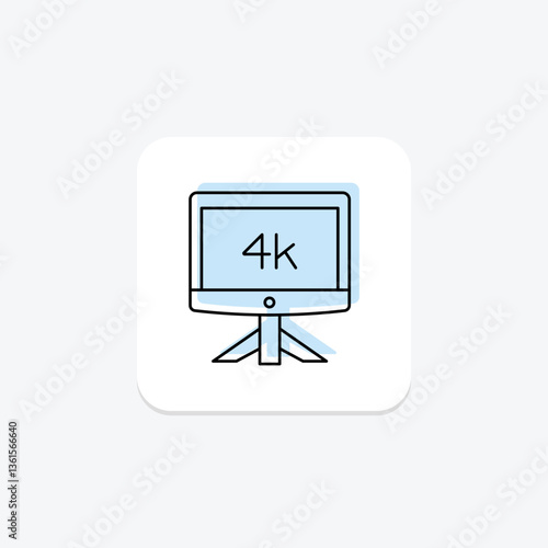 4k Monitor, vector, pixel perfect, illustrator file