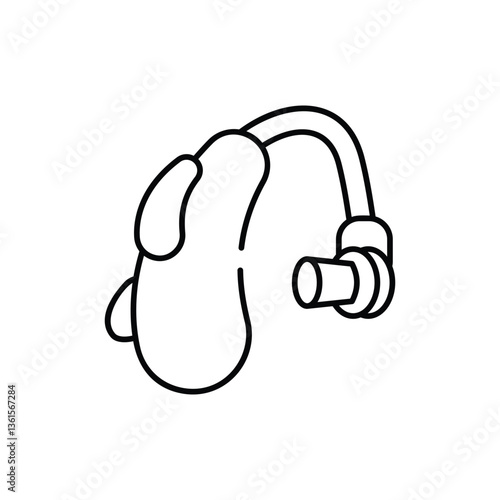 Hearing Device vector icon stock illustration