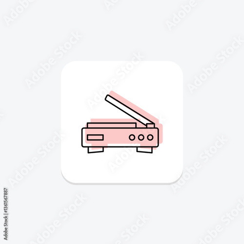 Scanner, vector, pixel perfect, illustrator file